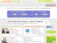 Tablet Screenshot of colocation-montpellier.net
